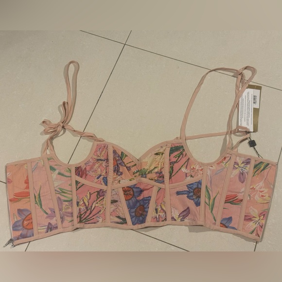 PatBO Iris Beaded Pink Ombre Top - Picture 4 of 5